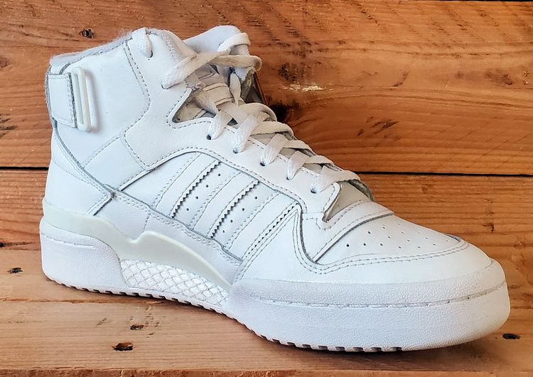 Adidas Forum Mid Leather Trainers UK7.5/US8/EU41 FY4975 Triple White image 5