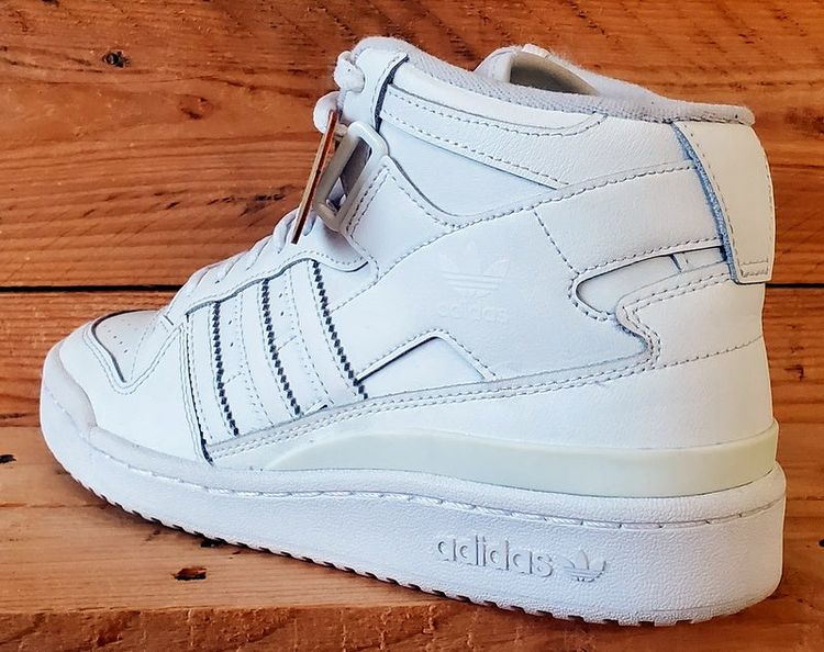 Adidas Forum Mid Leather Trainers UK7.5/US8/EU41 FY4975 Triple White image 12