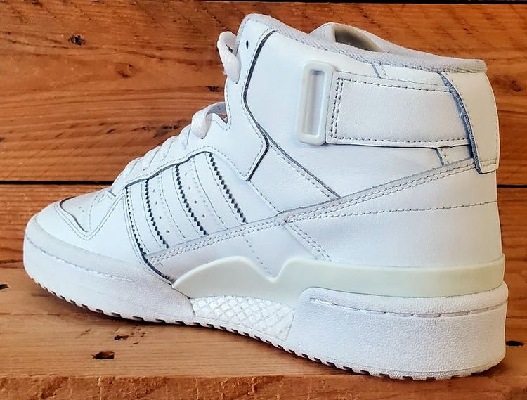 Adidas Forum Mid Leather Trainers UK7.5/US8/EU41 FY4975 Triple White image 8