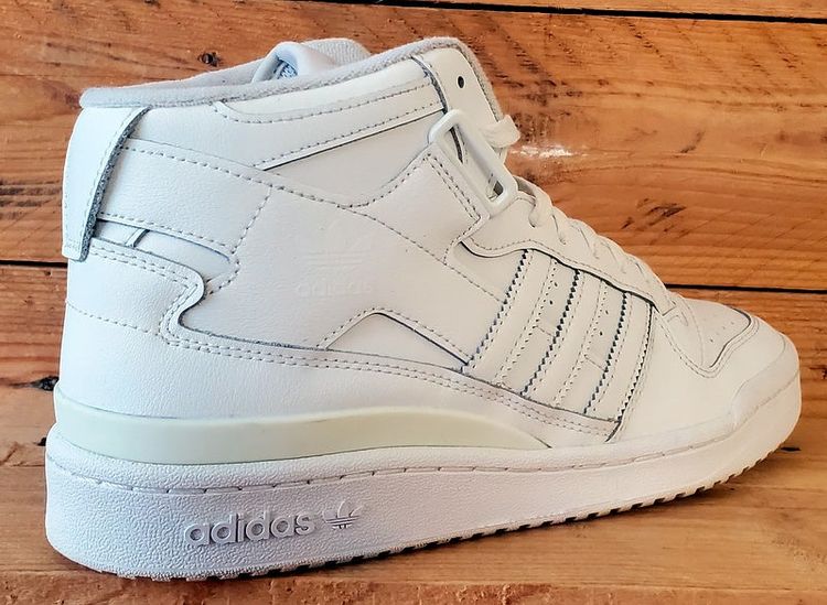 Adidas Forum Mid Leather Trainers UK7.5/US8/EU41 FY4975 Triple White image 7