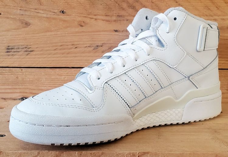 Adidas Forum Mid Leather Trainers UK7.5/US8/EU41 FY4975 Triple White image 9