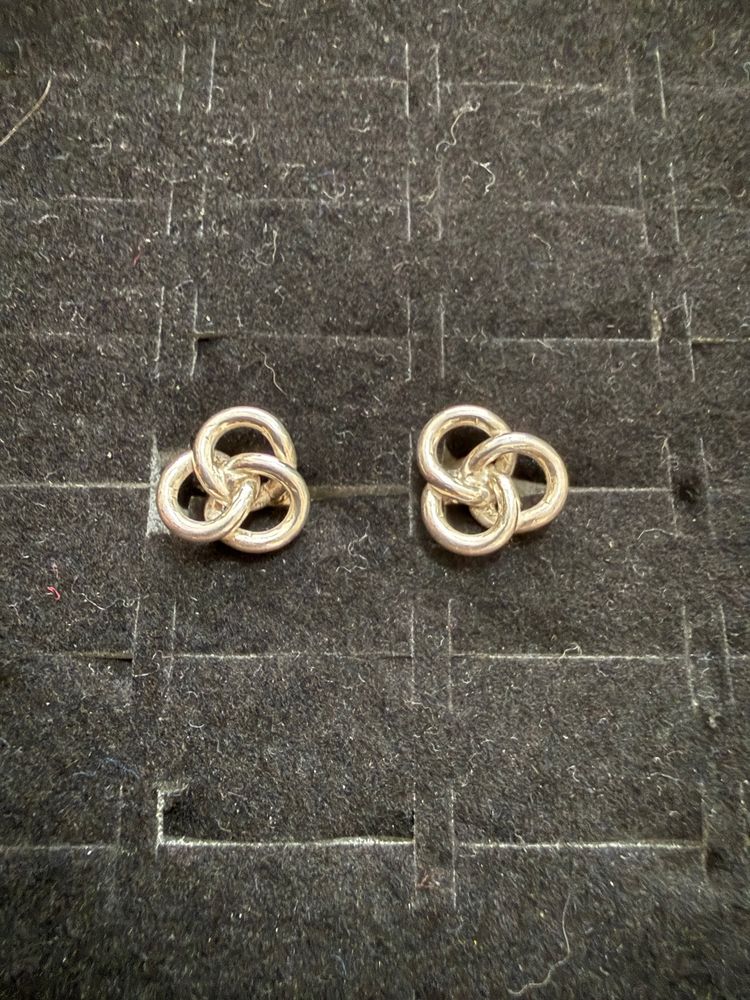 Silver Knot Earrings