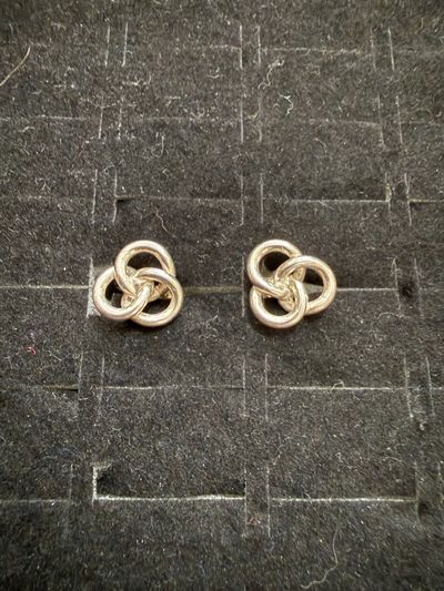 Silver Knot Earrings
