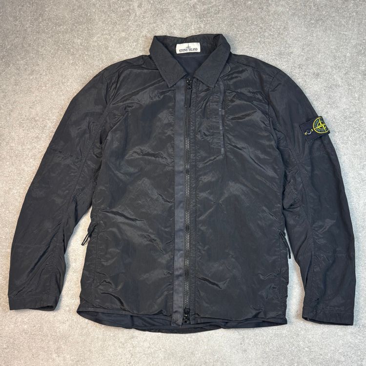 Stone Island Black Nylon Metal Overshirt