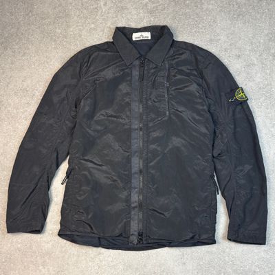 Stone Island Black Nylon Metal Overshirt