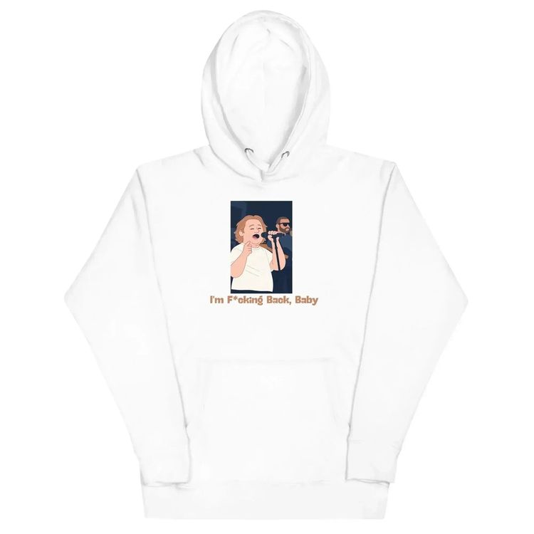 Lewis Capaldi I'm Back Unisex White Graphic Artist Fan Gift Hoodie