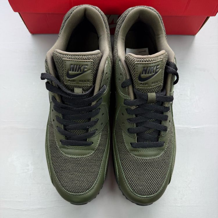Nike Air Max 90 Size UK 9 Essential Cargo Khaki Black Green Trainers 537384-306 imagen 8