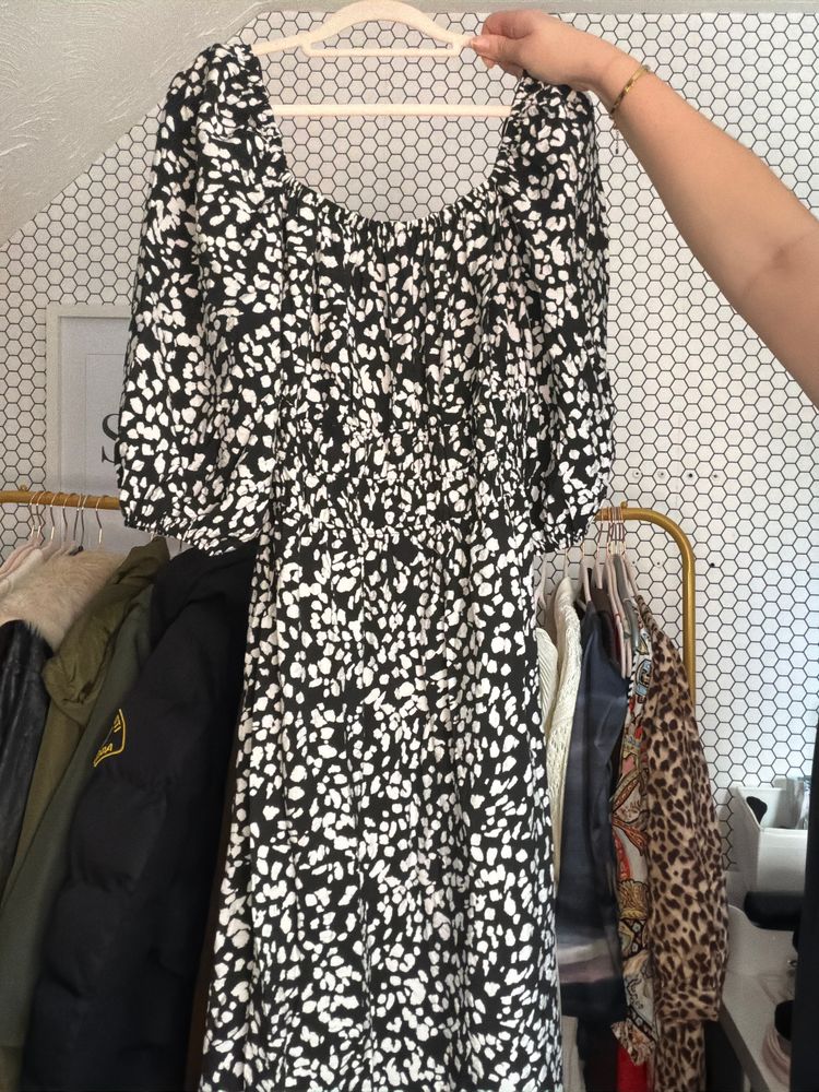 George Black And White Patterned Dress product image