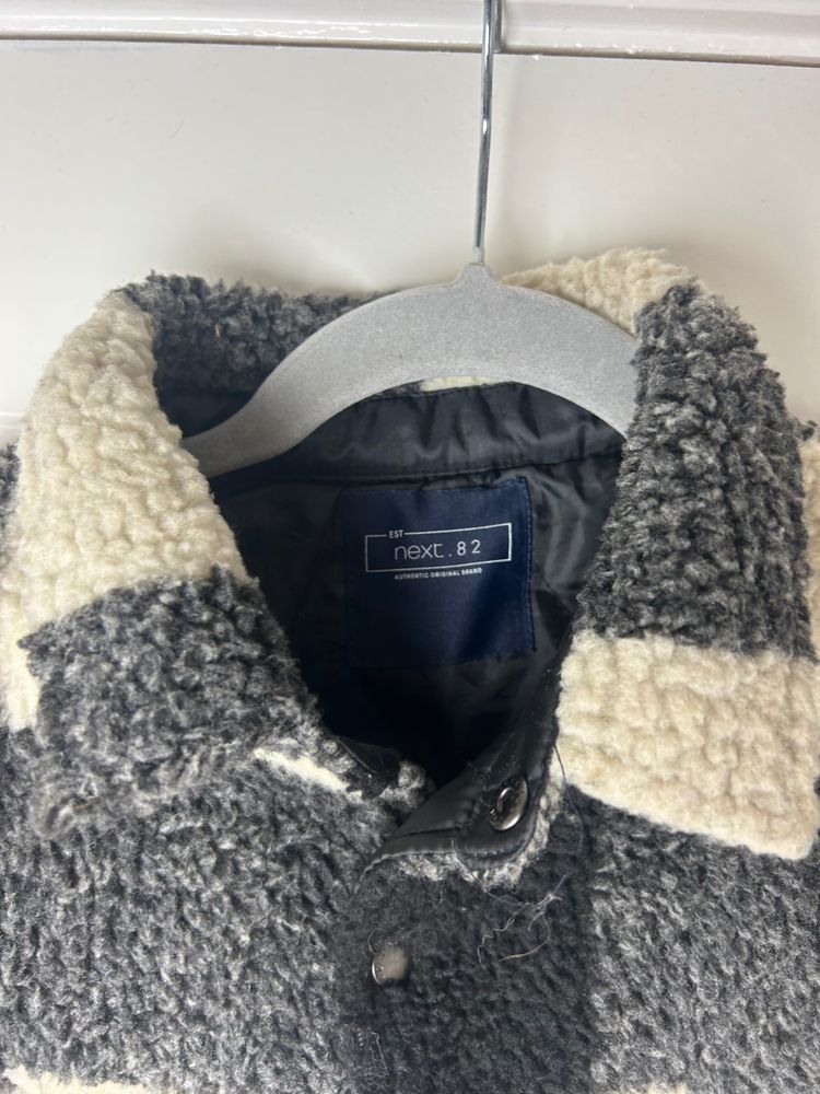 Next checkered fleece jacket obraz 2