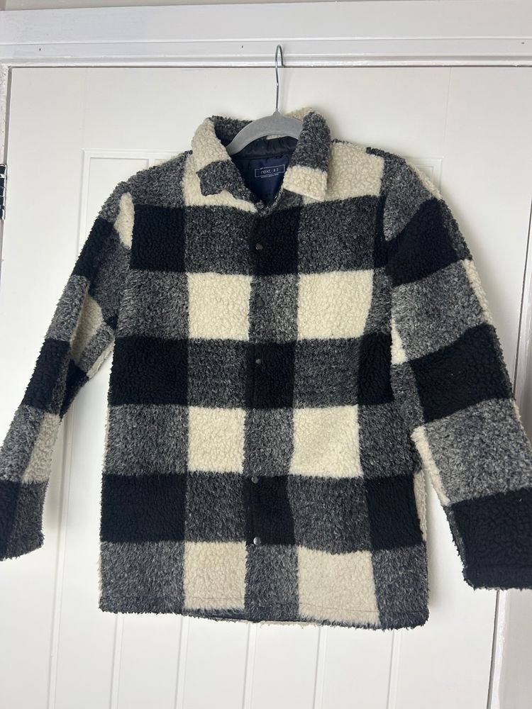 Next checkered fleece jacket