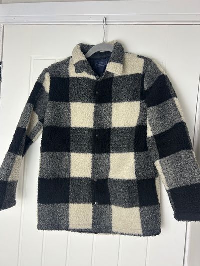 Next checkered fleece jacket