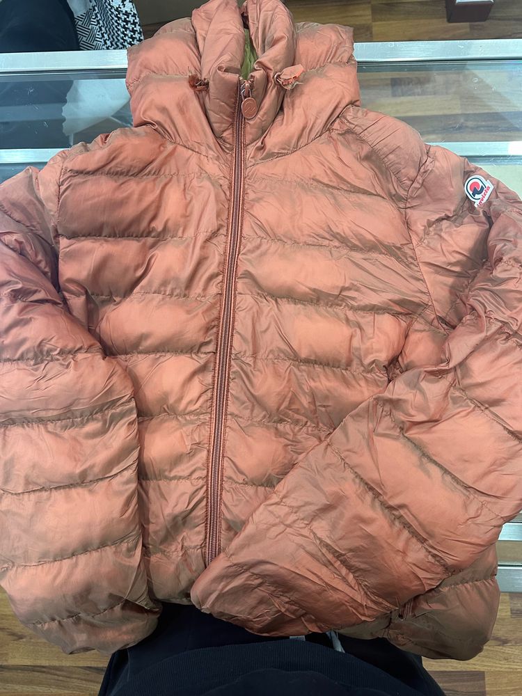 Rust-Colored Puffer Jacket
