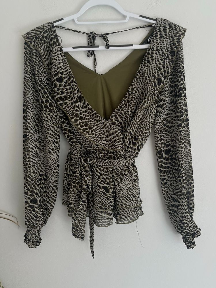 Quiz Animal Print Wrap Blouse
