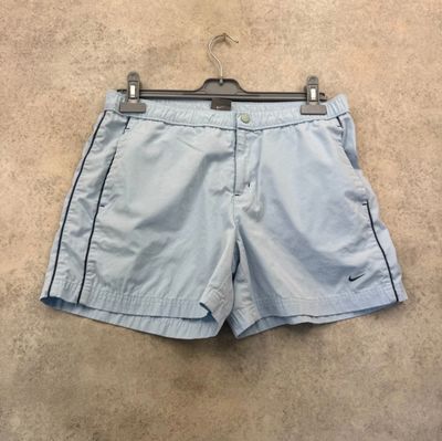 Nike Men's Retro Sports Shorts Light Blue Large Training Tennis Gym Athletic Sho