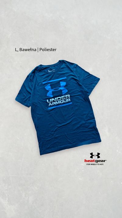 Under Armour Heat gear Blue Polyester T-Shirt