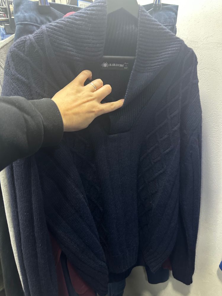 Lands' End Navy Blue Knit Sweater