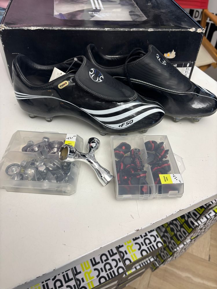 Adidas Black Football Boots With White Stripes product image