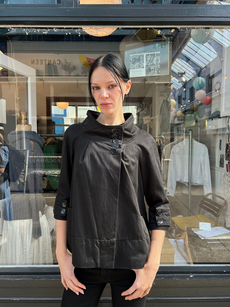 Black pea coat image 1