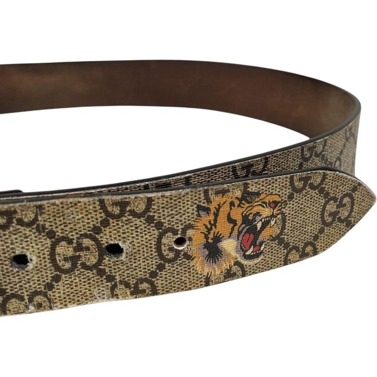 Gucci GG Supreme Tiger Print Belt obraz 7