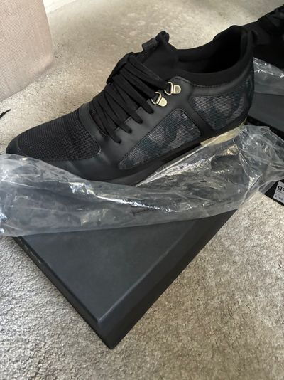 Black Sneaker With Camo Mesh Panels