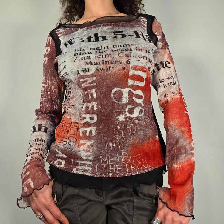 Long Sleeve Printed Top