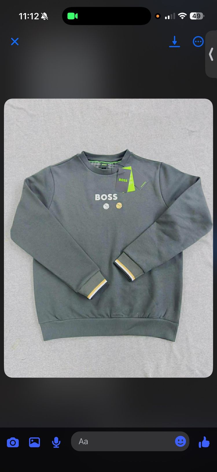 Boss Sweatshirt £189RRP BLACK/GREY/BIEGE/BLUE
