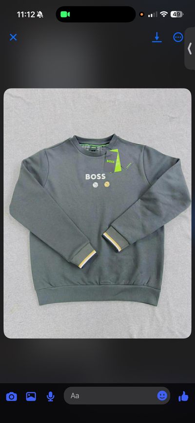 Boss Sweatshirt £189RRP BLACK/GREY/BIEGE/BLUE