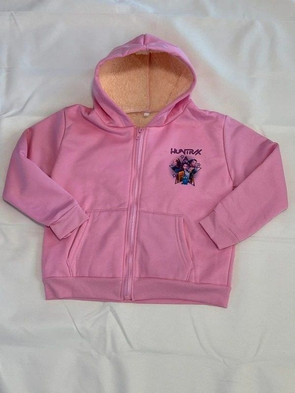 Pink Hoodie With Graphic Print obraz 1
