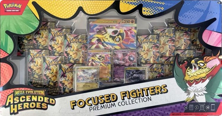 Pokémon Mega Evolution Ascended Heroes Focused Fighters Premium Collection