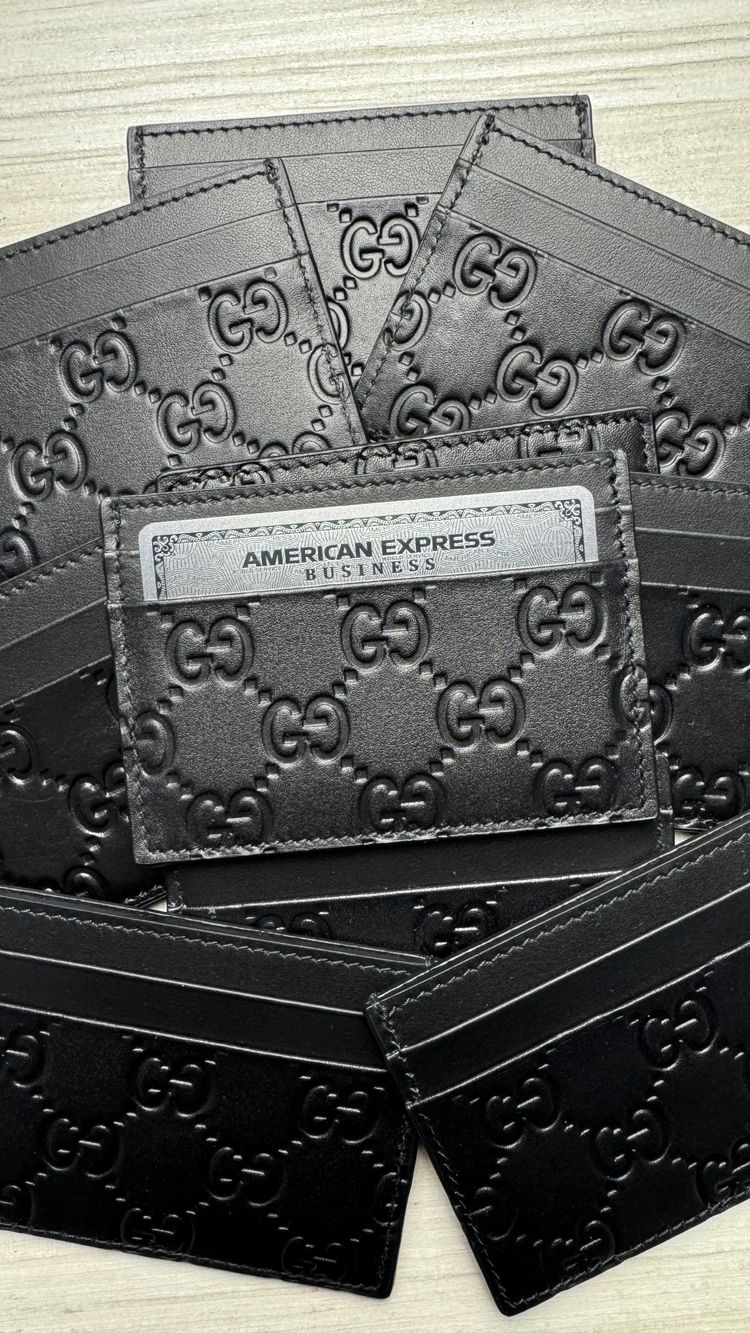 GUCCI CARDHOLDER - BLACK EMBOSSED GG MONOGRAM £265RRP