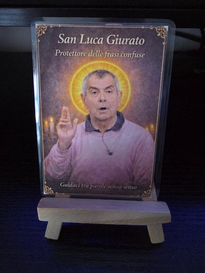 Santino artistico Luca Giurato con preghiera sul retro 1