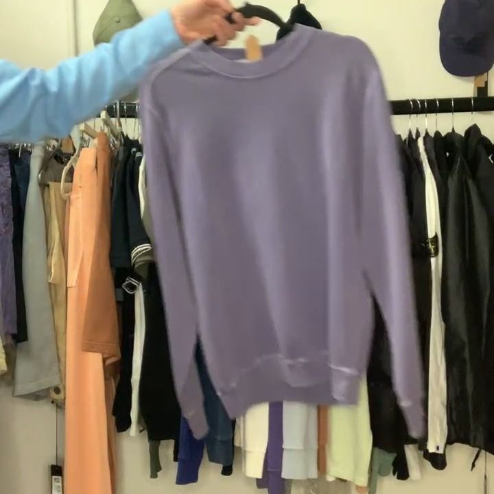 Other Stone Isalnd  Organic Cotton flece Garment Dyed - Purple Size Medium  product image