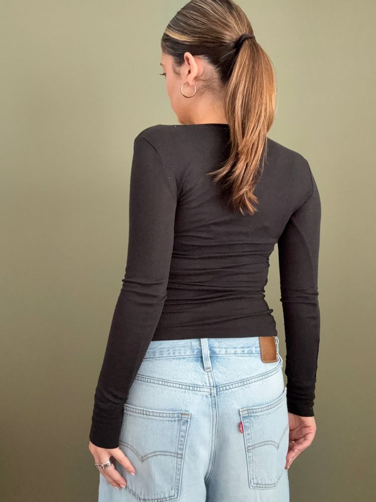 Tommy Hilfiger Fitted Henley Top (XS) 4
