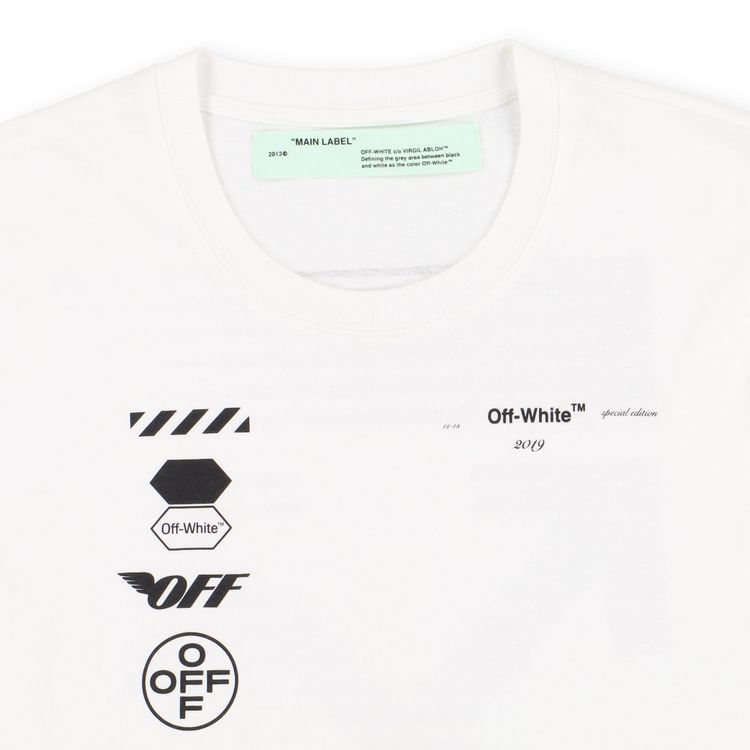 Off-White White Special Edition Racing Arrows Logo T-Shirt image 4