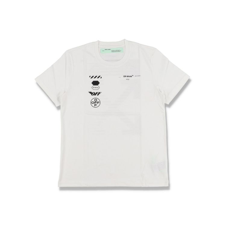 Off-White White Special Edition Racing Arrows Logo T-Shirt image 2