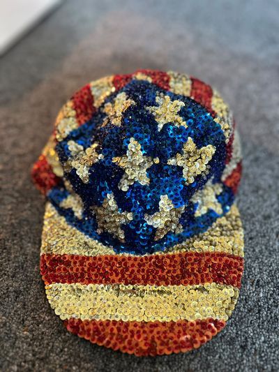 Sequin American Flag Cap