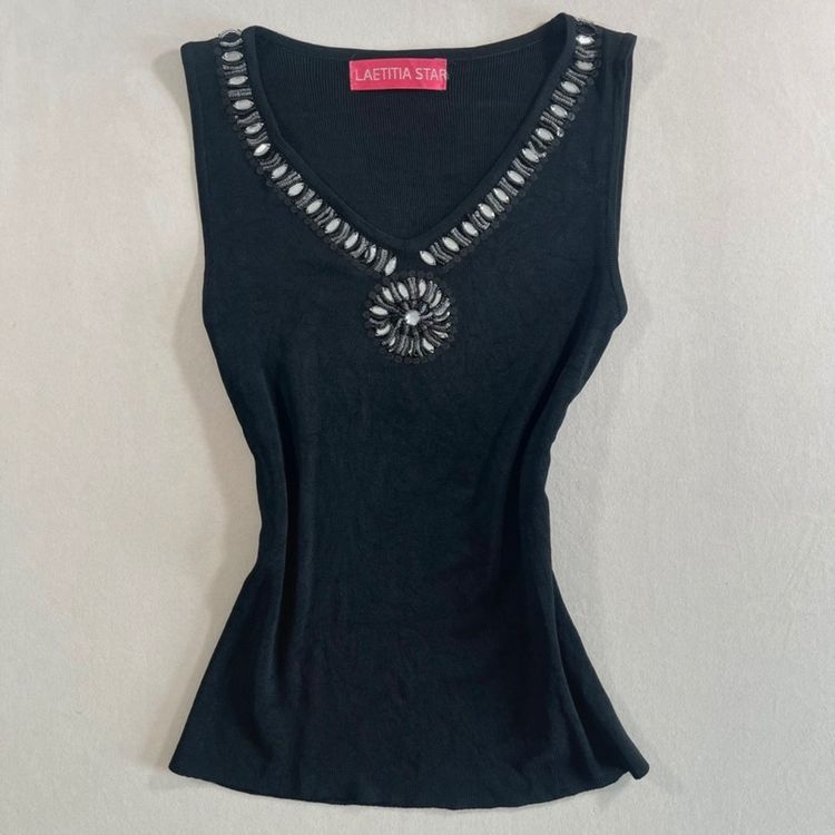 Other Laetitia Star Black Sleeveless Top With Embellishments product image