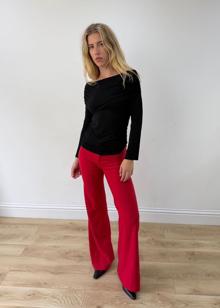 small/medium off shoulder long sleeve top image 1