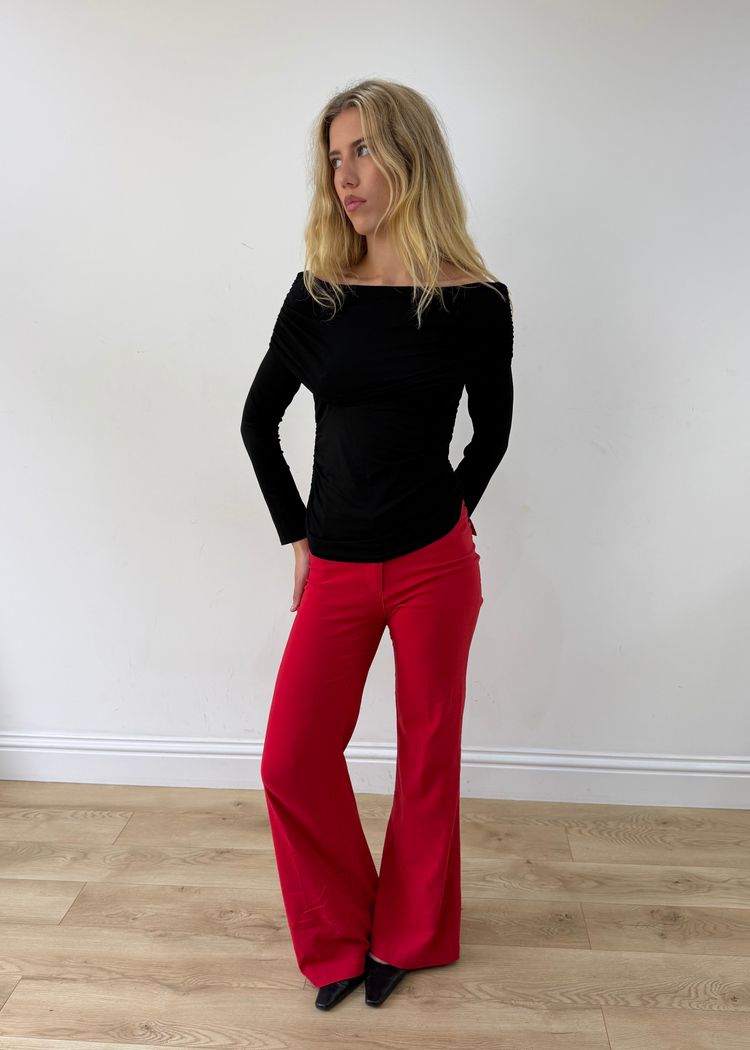 small/medium off shoulder long sleeve top image 5