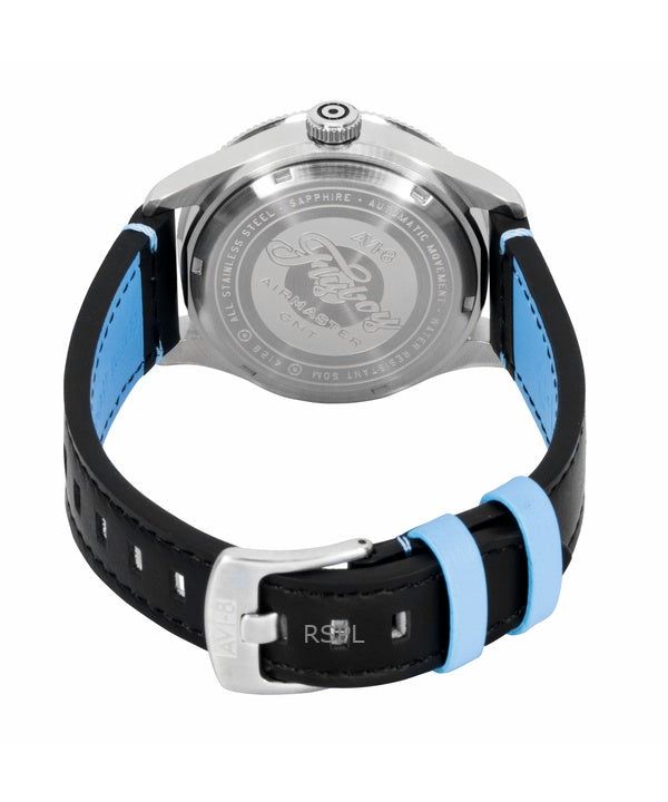 AVI-8 Flyboy Airmaster GMT Leather Strap White Dial Automatic AV-4128-02 Men's Watch imagen 4