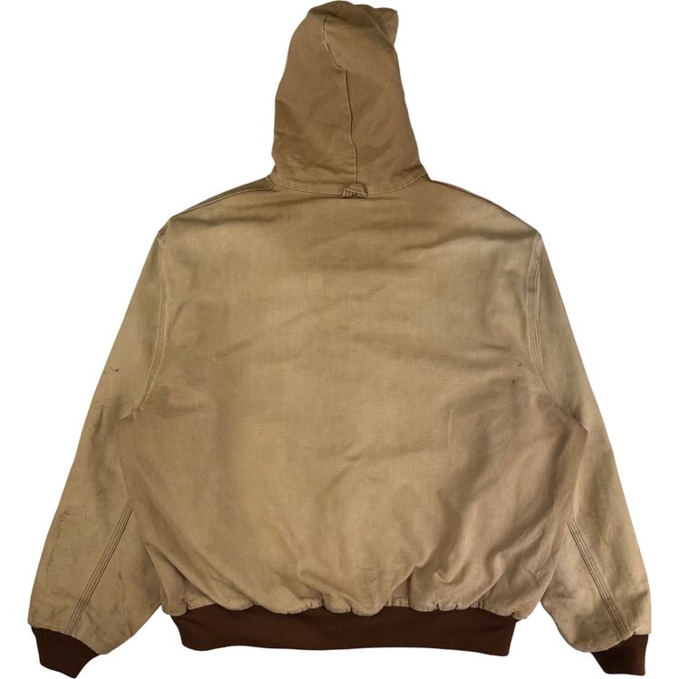 Carhartt Active Workwear Full-Zip Hooded Jacket Beige Brown obraz 4