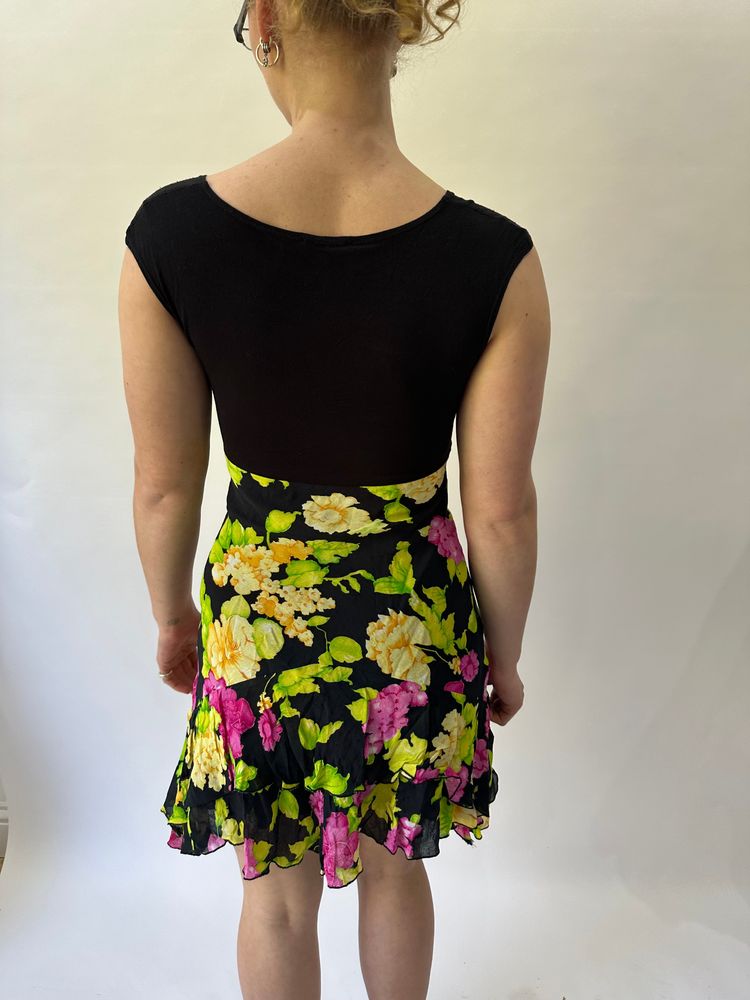 devil wears prada | small black floral mini dress image 3