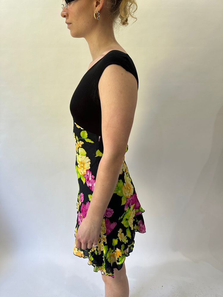 devil wears prada | small black floral mini dress image 2