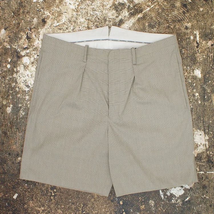 Grey Prince of Wales Check Shorts