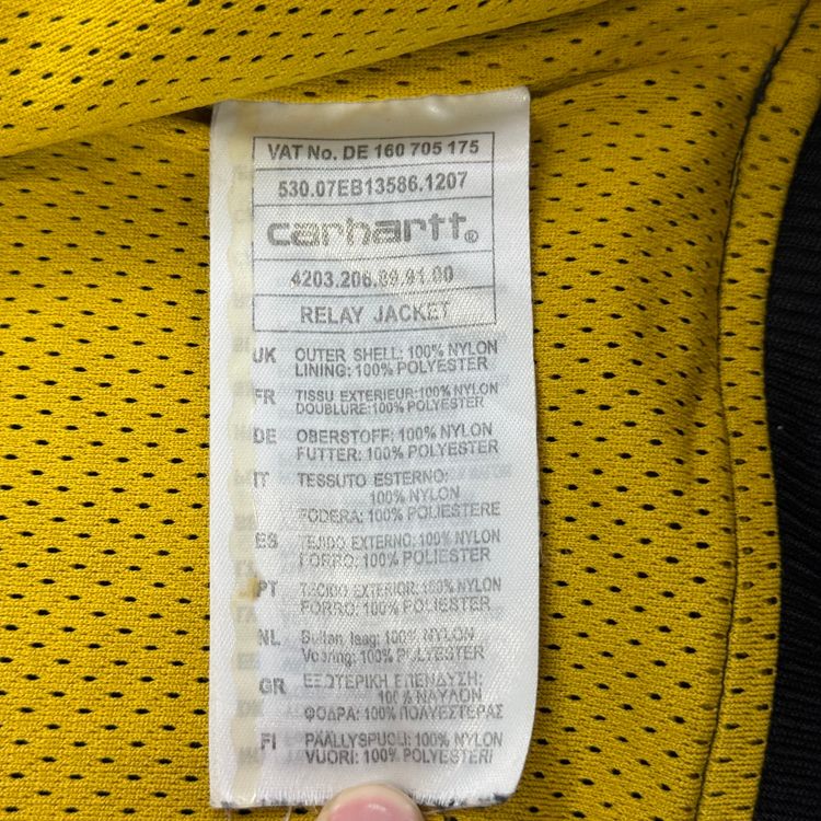Carhartt Relay Full-Zip Harrington Jacket Black Yellow image 10