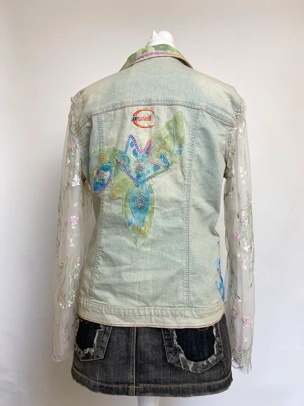 Roberto Cavalli Jacket With Mesh Sleeves - Size L/XL image 4