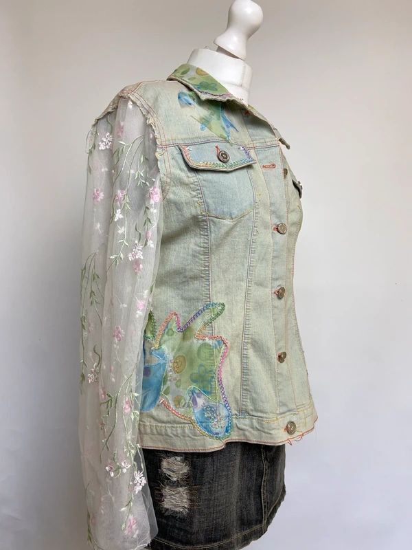 Roberto Cavalli Jacket With Mesh Sleeves - Size L/XL image 5
