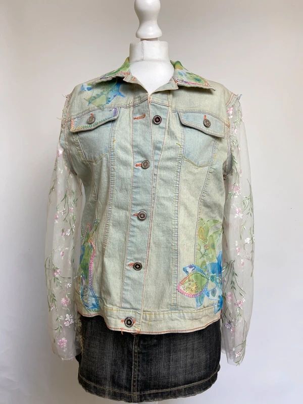 Roberto Cavalli Jacket With Mesh Sleeves - Size L/XL image 1