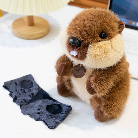 Other Plush Otter Doll With Denim Vest product image