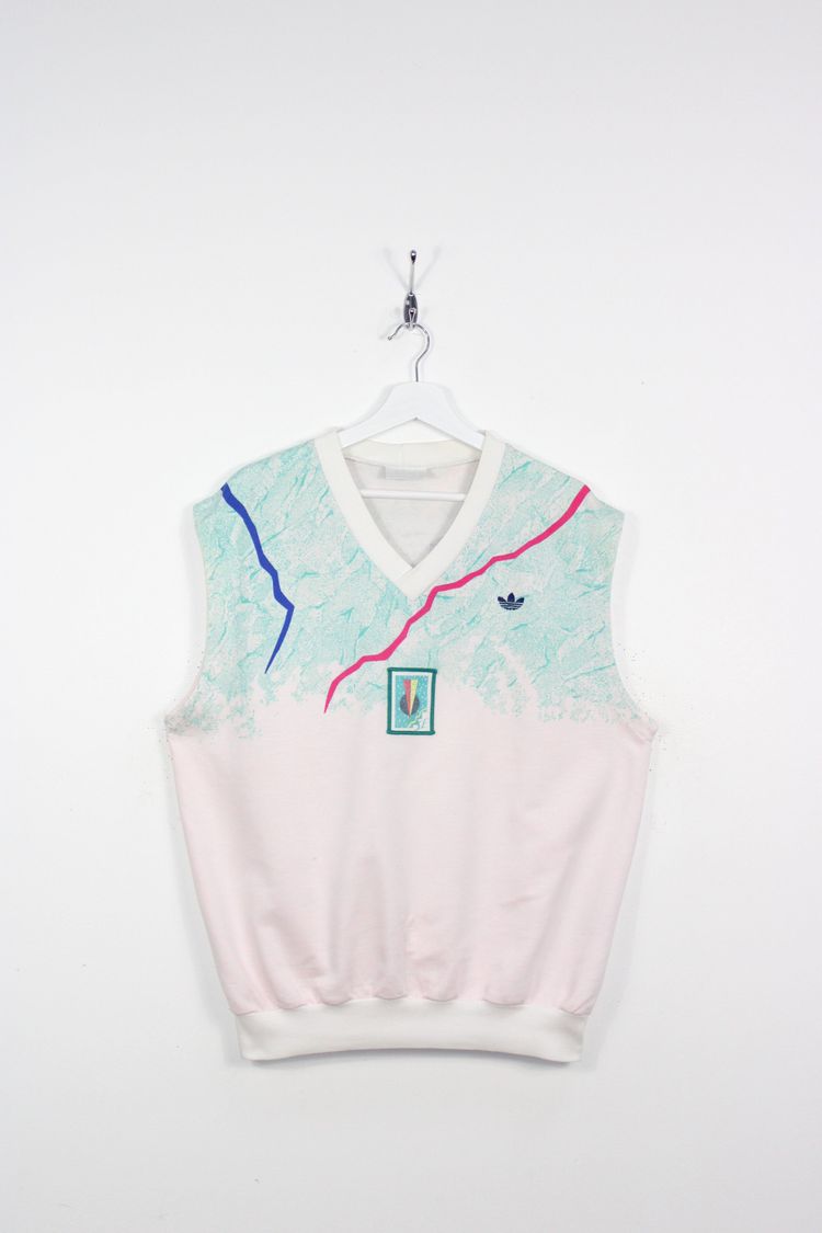 ADIDAS VINTAGE STEFAN EDBERG WIMBLEDON 1990 SLEEVELESS SWEATSHIRT LARGE image 1